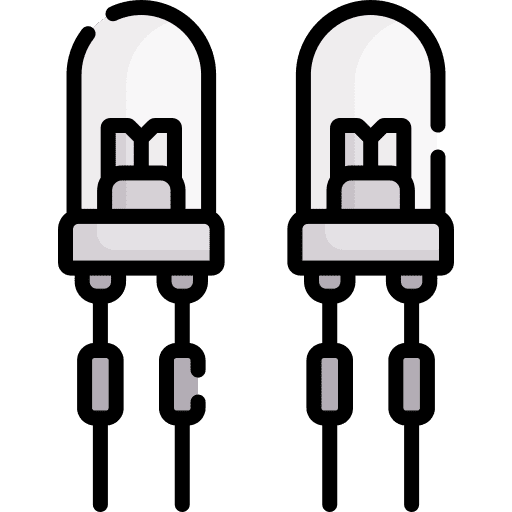 Diode construction and tools electricity led light icon Diode construction and tools electricity led light icon