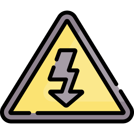 Danger caution electricity warning icon Danger caution electricity warning icon