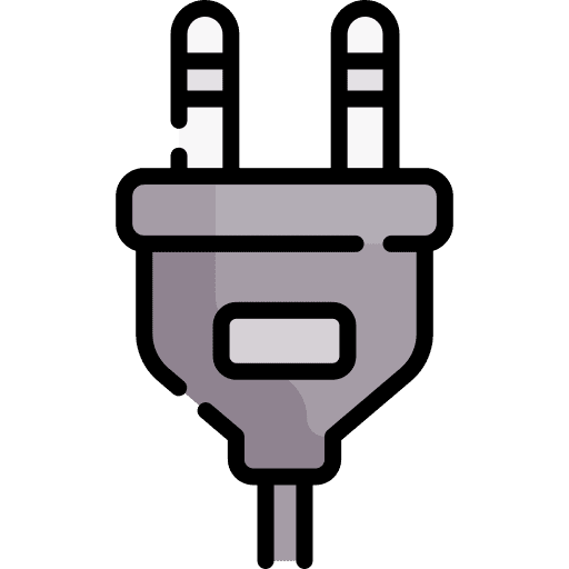 Plug charge electronics energy icon Plug charge electronics energy icon