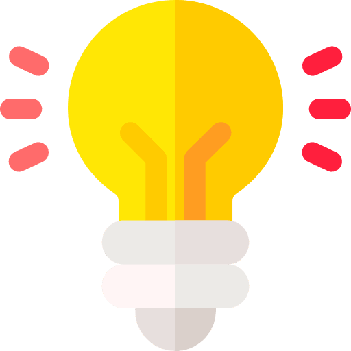 Idea target light bulb idea icon