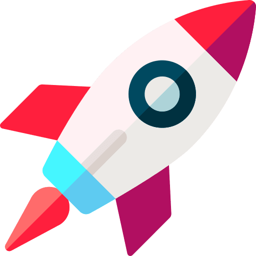Rocket launch kick off thinking icon