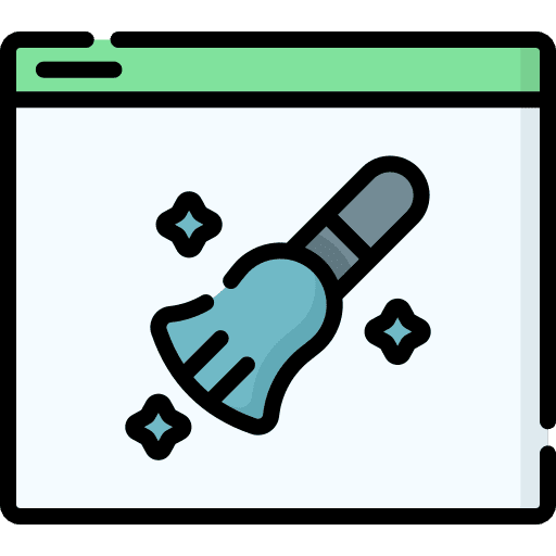 Clean computing browser clean icon
