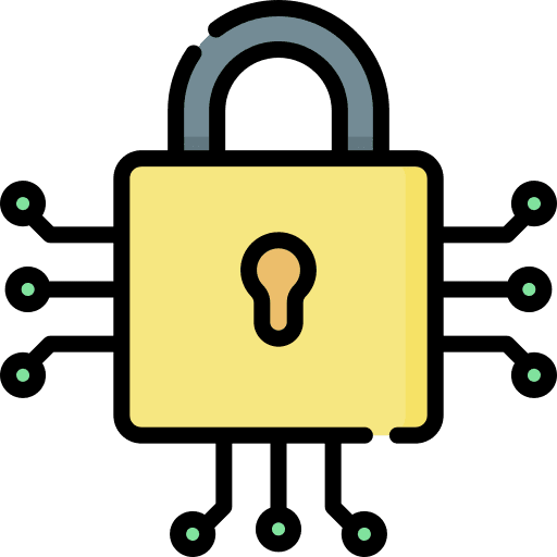 Padlock safety security connection icon