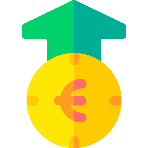 Profits profits up arrow euro icon Profits profits up arrow euro icon
