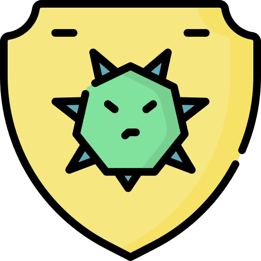 Anti virus safe web protection safety icon