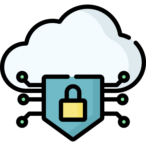 Cloud security cloud safety icon