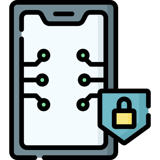Mobile security shield safe mobile security icon