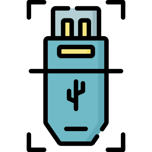 Usb scan data electronics icon Usb scan data electronics icon