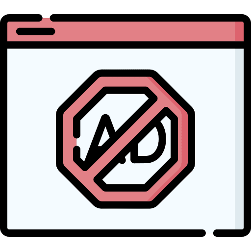 Ad blocker browser marketing web protection icon Ad blocker browser marketing web protection icon