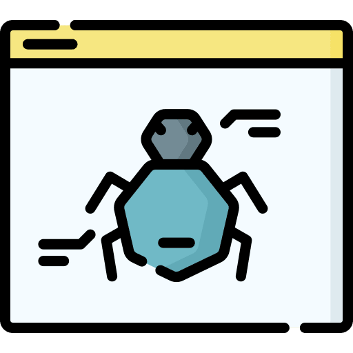 Bug beetle web browser virus icon Bug beetle web browser virus icon
