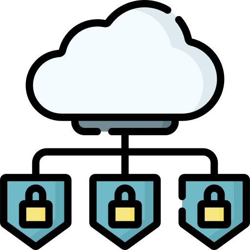 Cloud computing transfer data locked sharing icon Cloud computing transfer data locked sharing icon