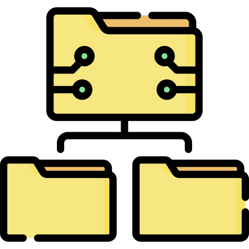 Root directory hierarchical structure folder files and folders icon Root directory hierarchical structure folder files and folders icon