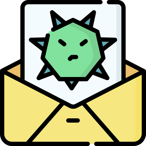 Spam mail envelope bug icon Spam mail envelope bug icon