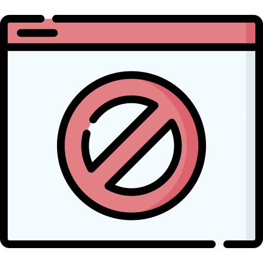 Ban web protection safety forbidden icon Ban web protection safety forbidden icon