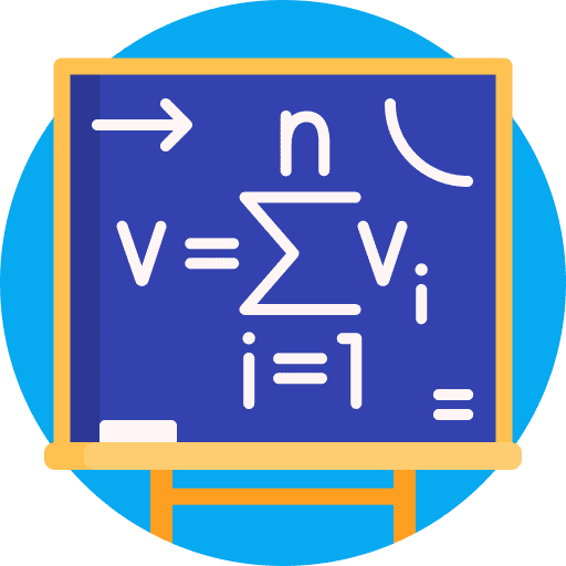 Blackboard maths presentation theory icon