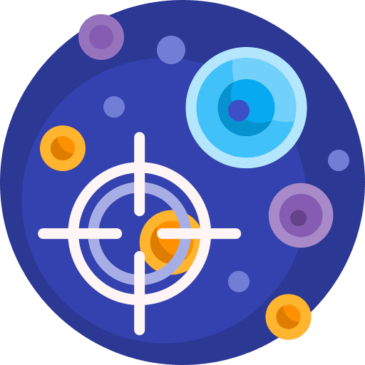 Cell cell isolate high precision icon Cell cell isolate high precision icon
