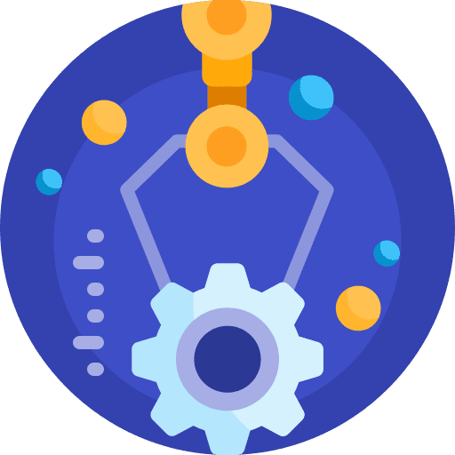 Nanomachine electronics high tech dna icon
