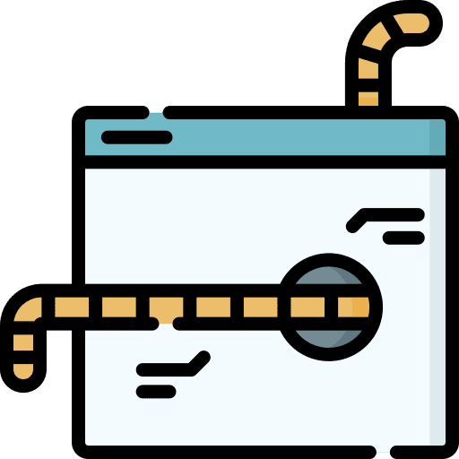 Worm malware antivirus hacker icon Worm malware antivirus hacker icon