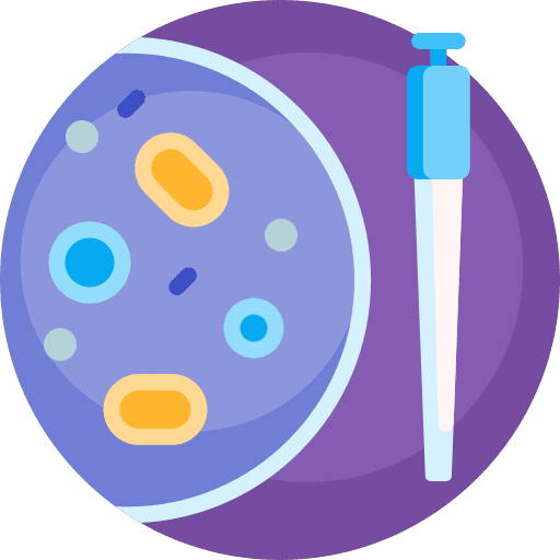 Bacterias petri dish science education icon Bacterias petri dish science education icon