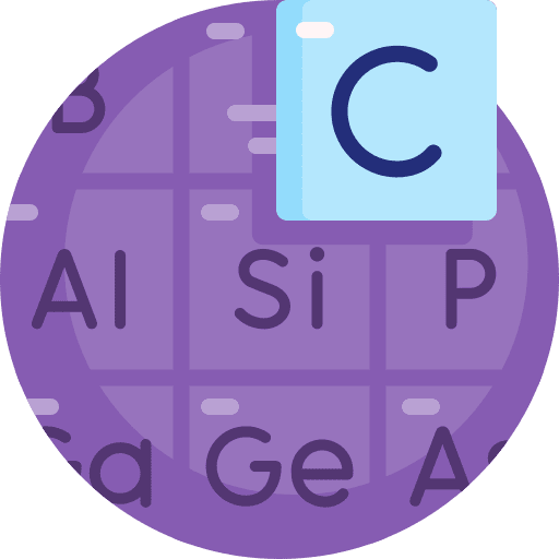 Carbon chemical periodic table science icon Carbon chemical periodic table science icon