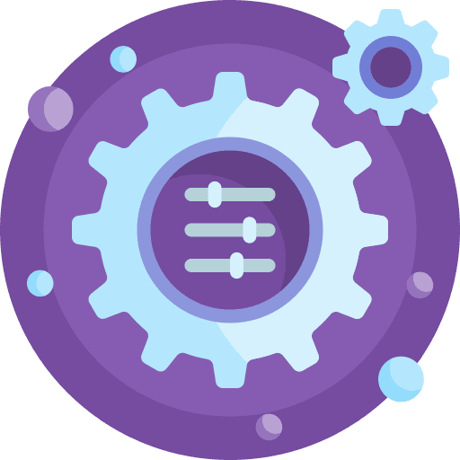 Gear particles education future icon Gear particles education future icon