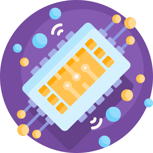 Nanosensor laboratory microchip microscopic icon Nanosensor laboratory microchip microscopic icon
