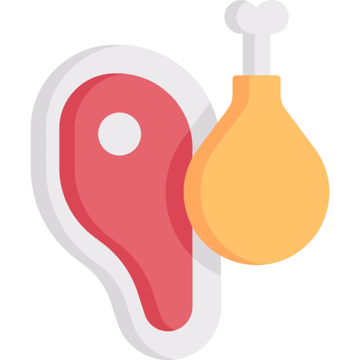 Meat butcher supermarket grocery store icon