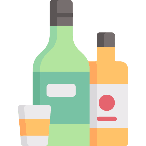 Alcoholic drinks bottles alcoholic drinks glass icon