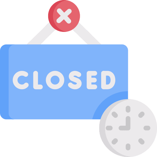 Closed time and date board closed icon Closed time and date board closed icon