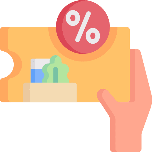 Coupons commerce and shopping gift voucher hand icon Coupons commerce and shopping gift voucher hand icon