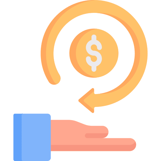 Refund return dollar business and finance icon Refund return dollar business and finance icon