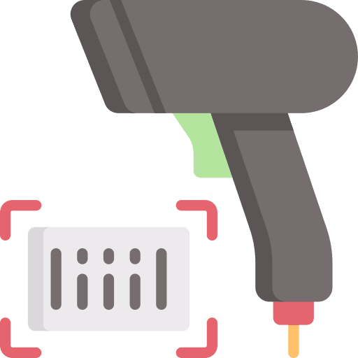 Scanner price information commerce and shopping icon