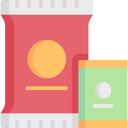 Snacks chips junk food bag icon