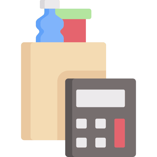 Calculator paper bag calculator commerce and shopping icon Calculator paper bag calculator commerce and shopping icon