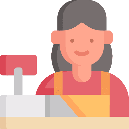 Cashier woman black hair avatar icon Cashier woman black hair avatar icon