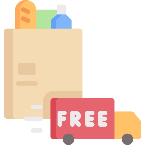Free delivery shipping and delivery delivery box grocery store icon Free delivery shipping and delivery delivery box grocery store icon