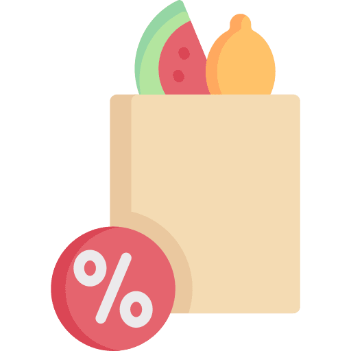 Grocery store offer fruit commerce icon Grocery store offer fruit commerce icon