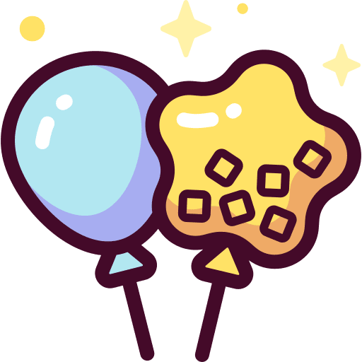 Balloons celebrate birthday and party celebration icon