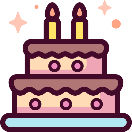 Cake bakery candle pastry icon