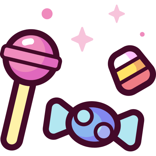 Candy wrapper birthday and party sweet icon