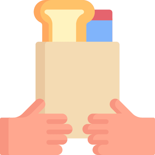 Grocery bag vegetable paper bag hands icon Grocery bag vegetable paper bag hands icon