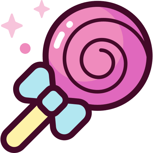 Lollipop ribbon sweet bow icon