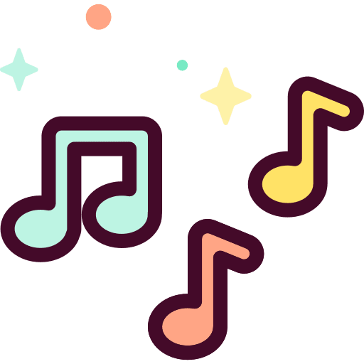 Musical notes celebration music and multimedia song icon Musical notes celebration music and multimedia song icon