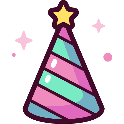 Party hat celebration fun hat star icon