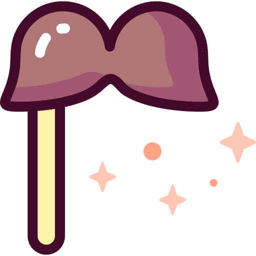 Moustache birthday and party accessory costume icon Moustache birthday and party accessory costume icon
