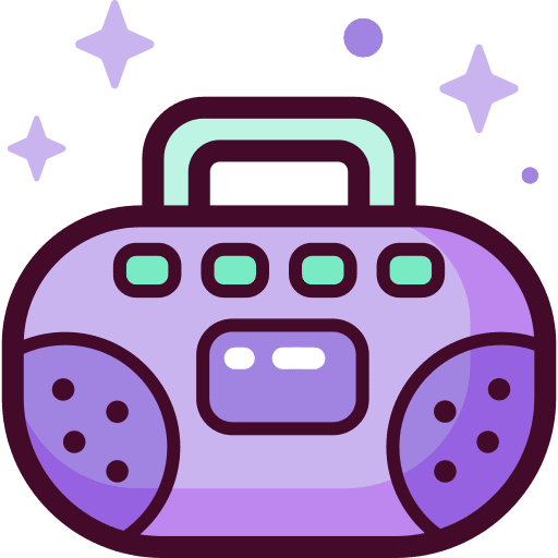 Radio music and multimedia music player boombox icon Radio music and multimedia music player boombox icon
