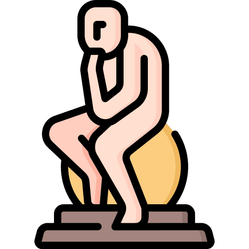 Sculpture museum man statue icon
