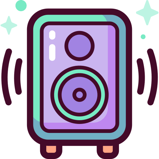 Speaker electronics music and multimedia music system icon Speaker electronics music and multimedia music system icon