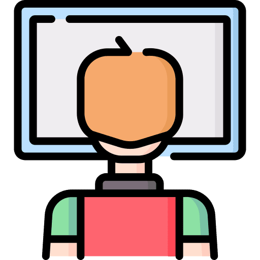 Visitor looking trip museum icon