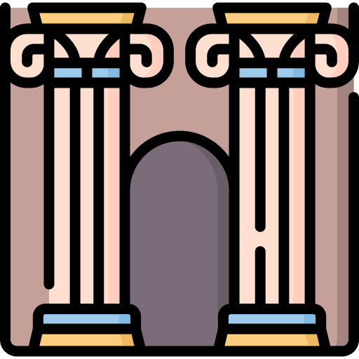 Column decoration museum antique icon Column decoration museum antique icon